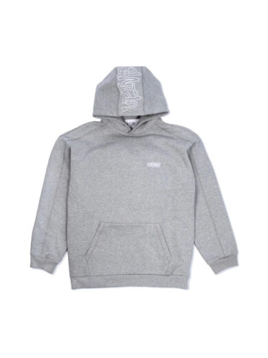 Up in Flames Reverse stitch Hoodie Grey